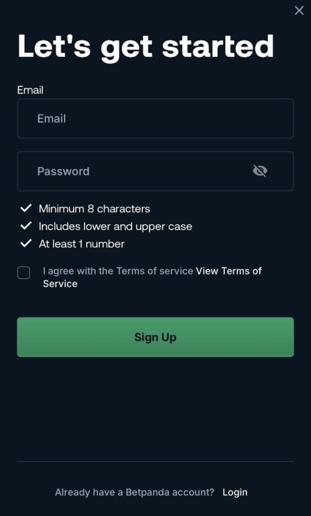 betpanda sign up