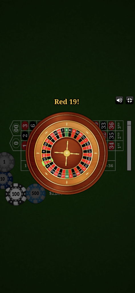 roulette table game